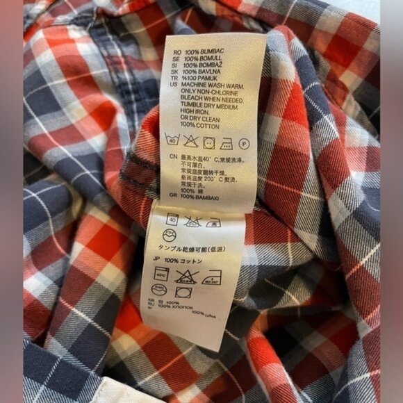 H&M - Mens - plaid long sleeve shirt - Picture 2 of 7